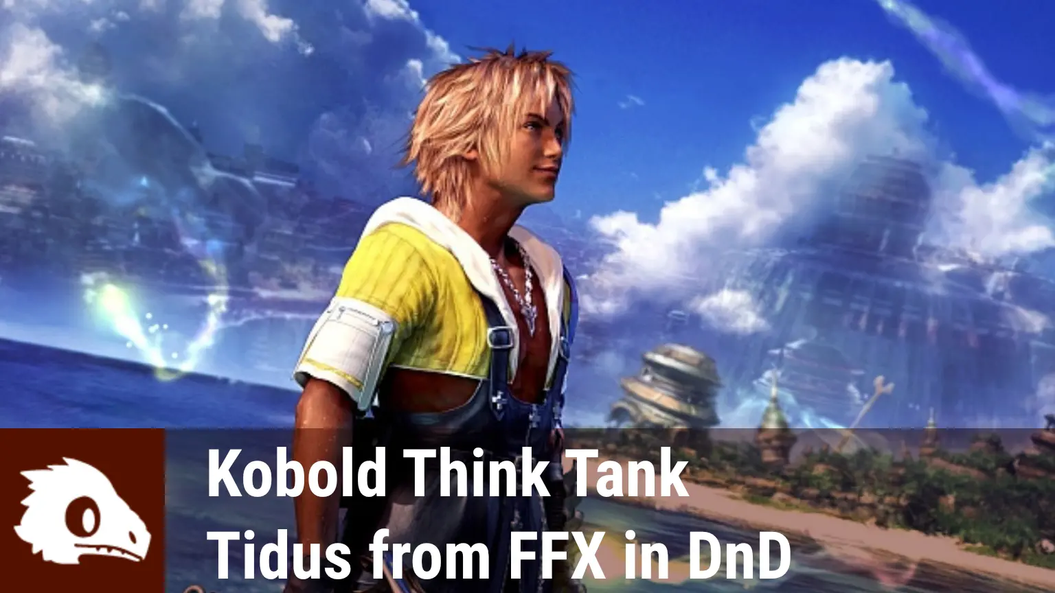 Graphic of Tidus from Final Fantasy X
